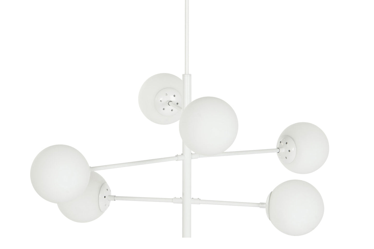 LAMPARA TECHO METAL CRISTAL 96X73X50 BOLAS BLANCO