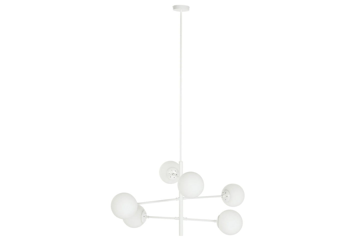 LAMPARA TECHO METAL CRISTAL 96X73X50 BOLAS BLANCO