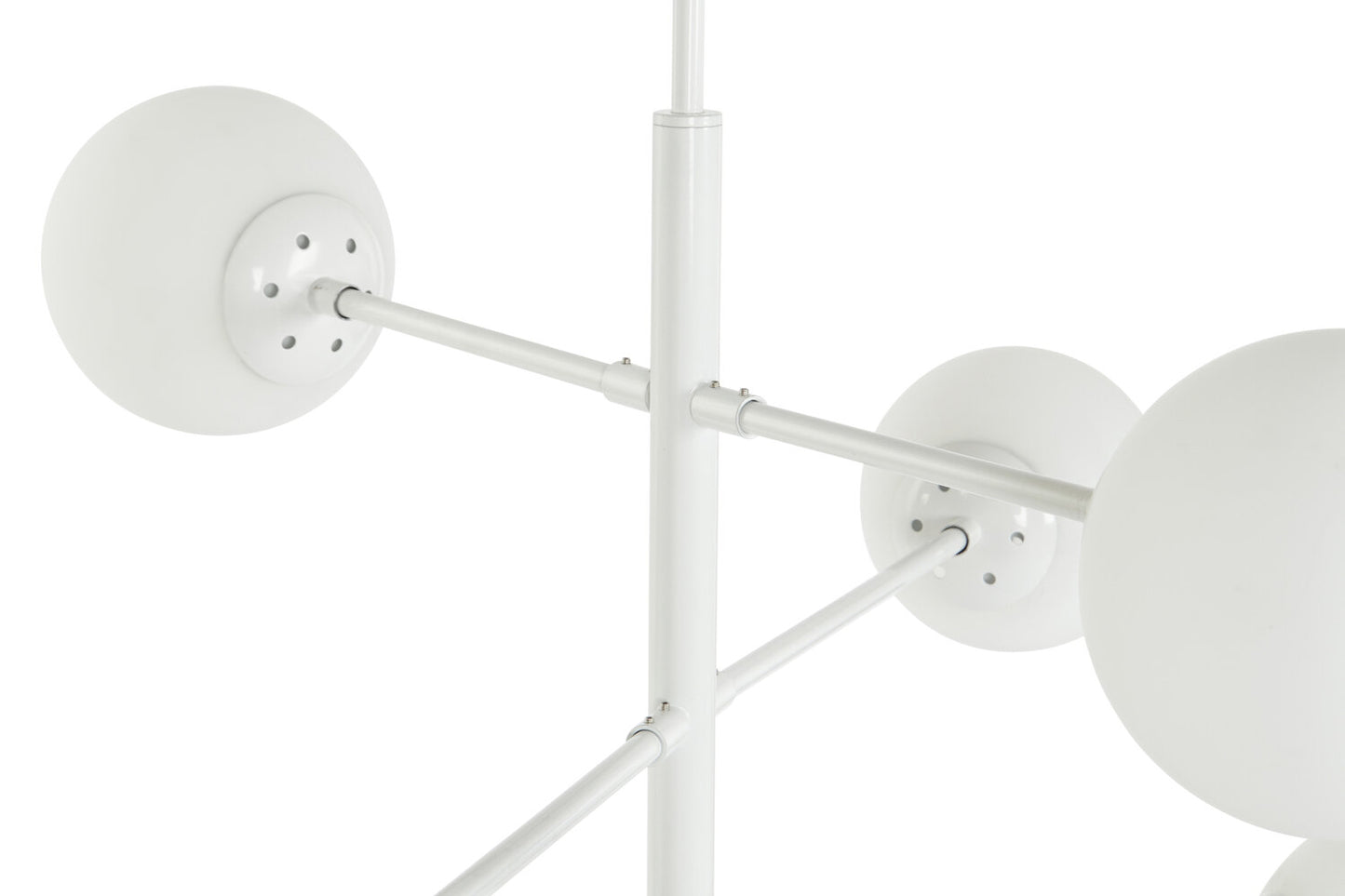LAMPARA TECHO METAL CRISTAL 96X73X50 BOLAS BLANCO