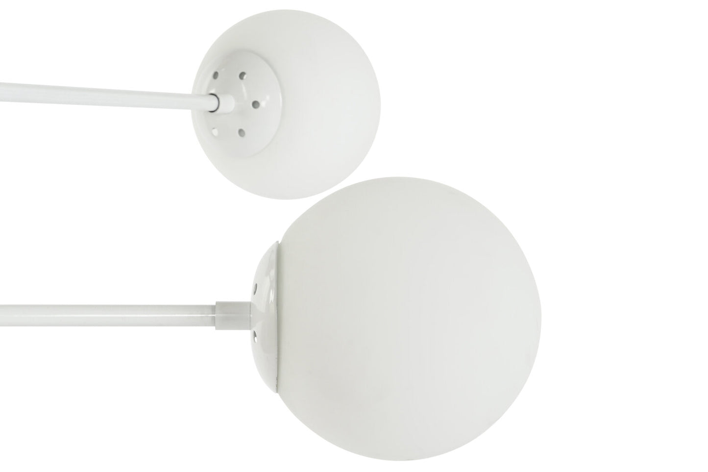 LAMPARA TECHO METAL CRISTAL 96X73X50 BOLAS BLANCO