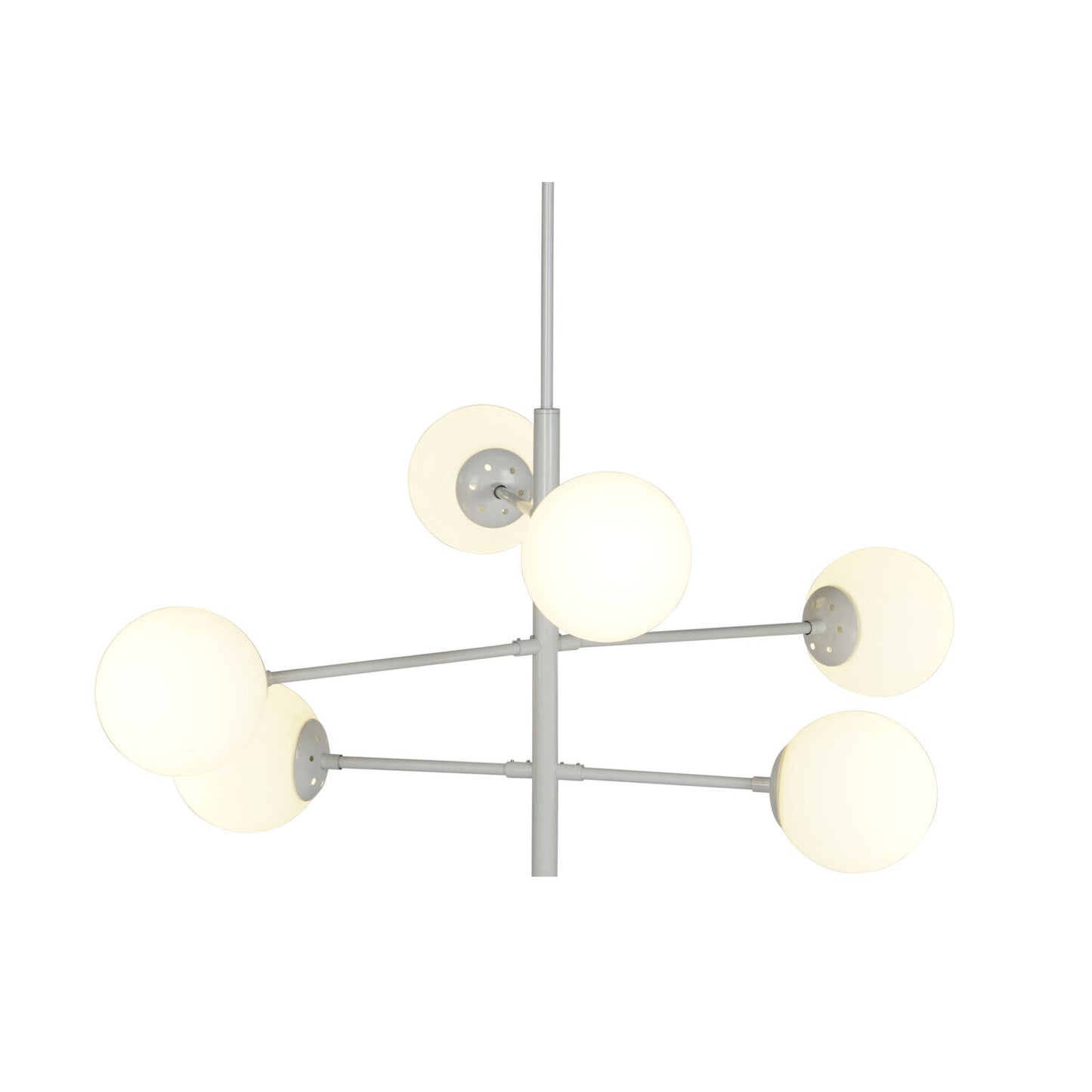 LAMPARA TECHO METAL CRISTAL 96X73X50 BOLAS BLANCO