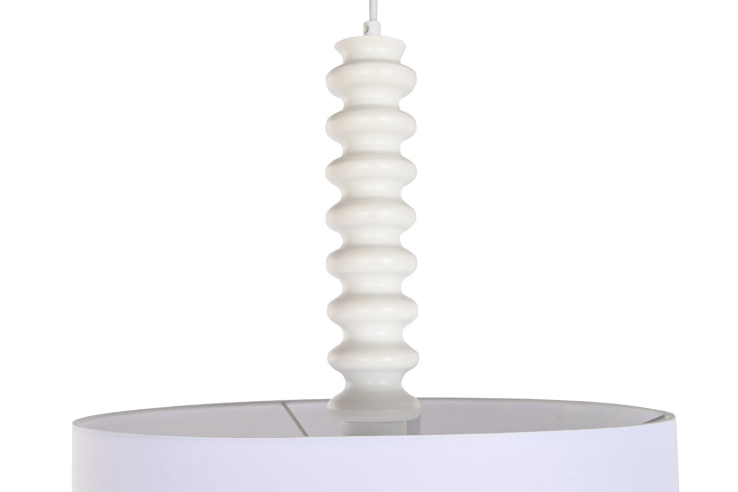 LAMPARA TECHO HIERRO POLIESTER 40X40X50 BLANCO