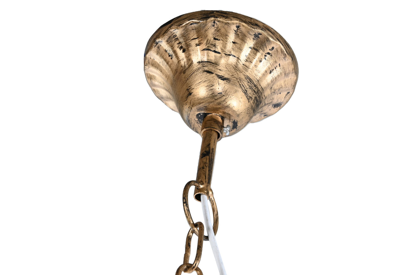 LAMPARA TECHO METAL ACRILICO 29X26X105 DORADO