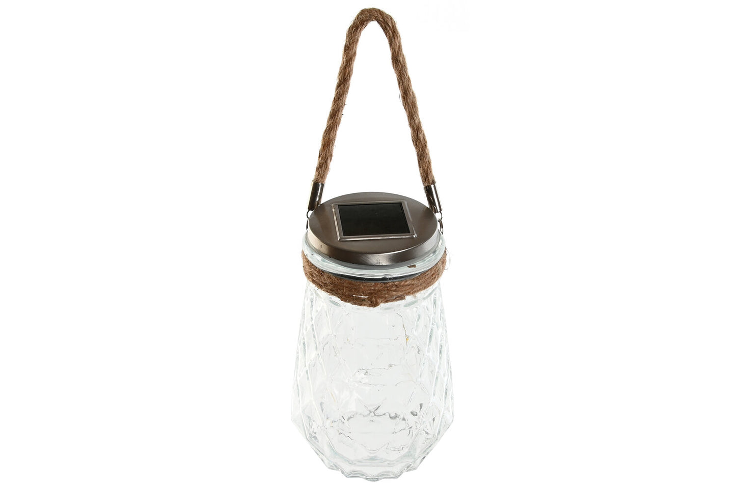 LAMPARA SOLAR LED CRISTAL 11X11X18 EXTERIOR