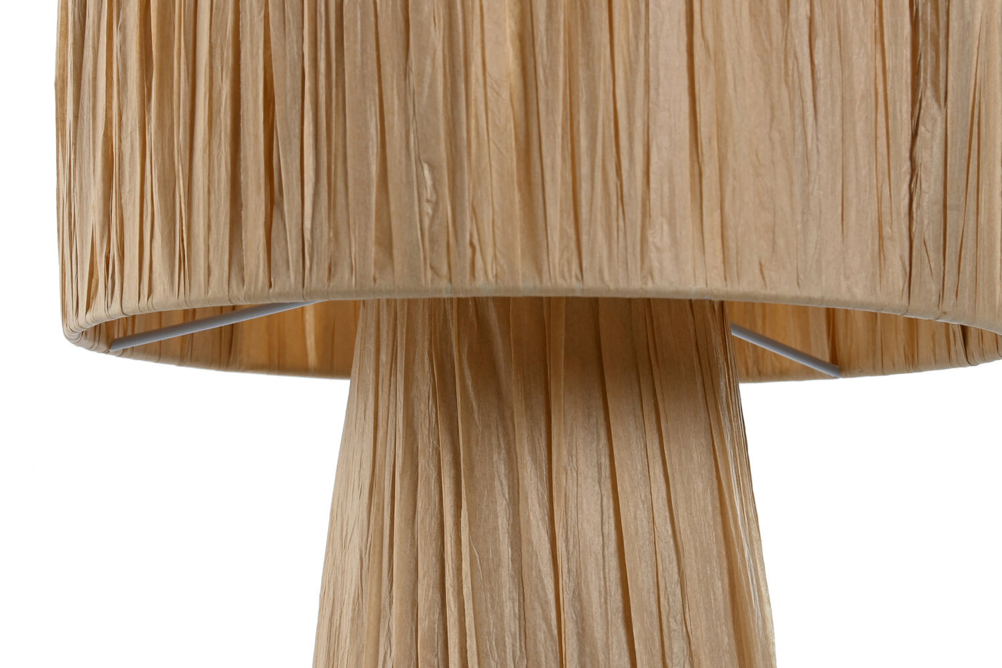 LAMPARA SOBREMESA RAFIA METAL 27X27X40 NATURAL