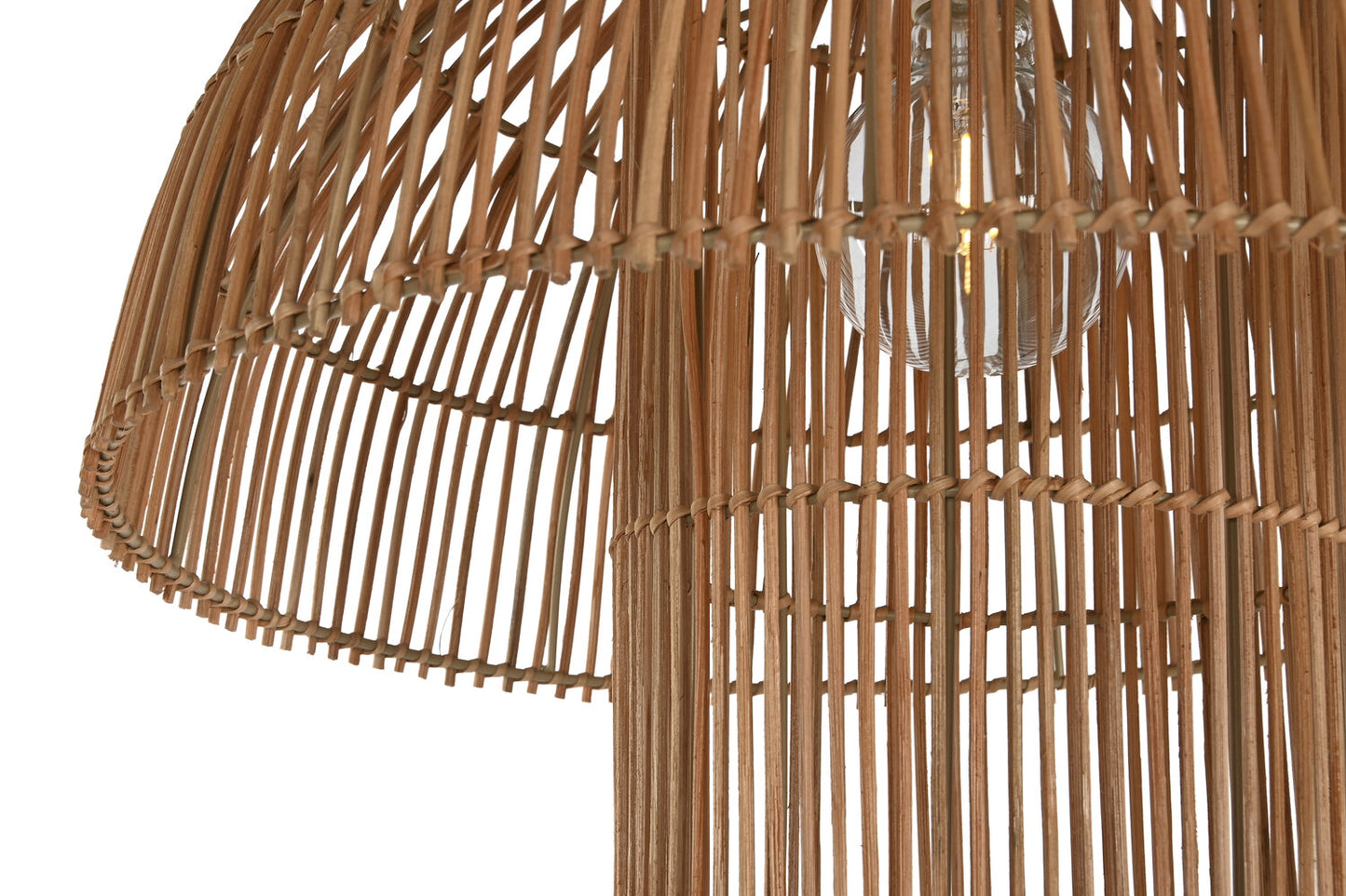 LAMPARA TECHO RATAN 50X50X51 SETA NATURAL MARRON
