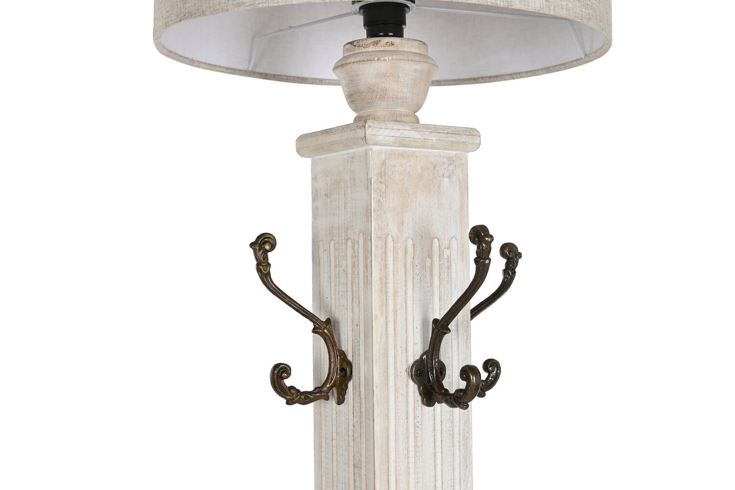 LAMPARA PIE MANGO METAL 42X42X200 PERCHERO DECAPE
