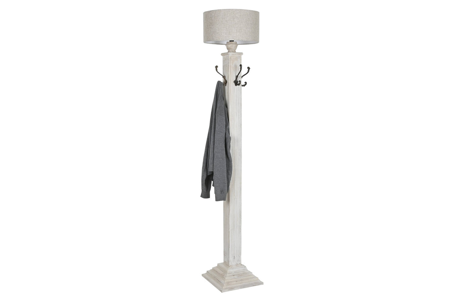 LAMPARA PIE MANGO METAL 42X42X200 PERCHERO DECAPE