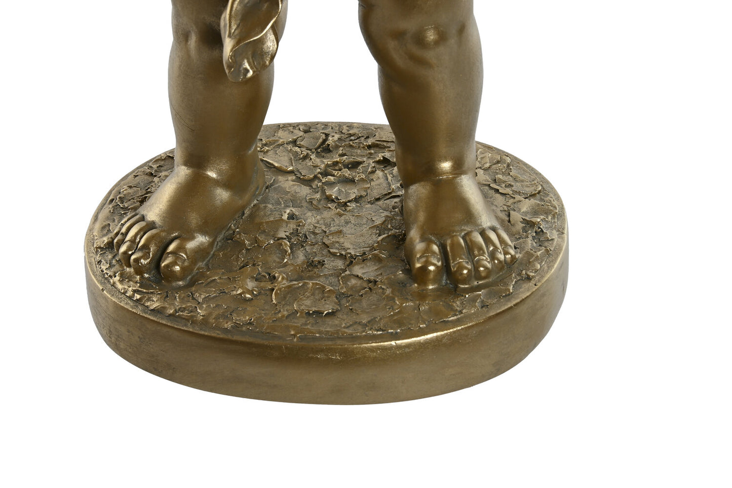 LAMPARA SOBREMESA RESINA 31:5X22X47 CUPIDO DORADO