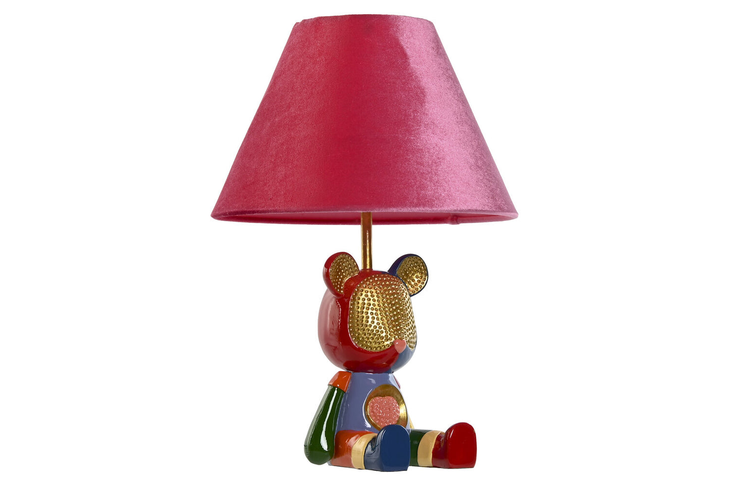 LAMPARA SOBREMESA RESINA 26X26X37 MULTICOLOR