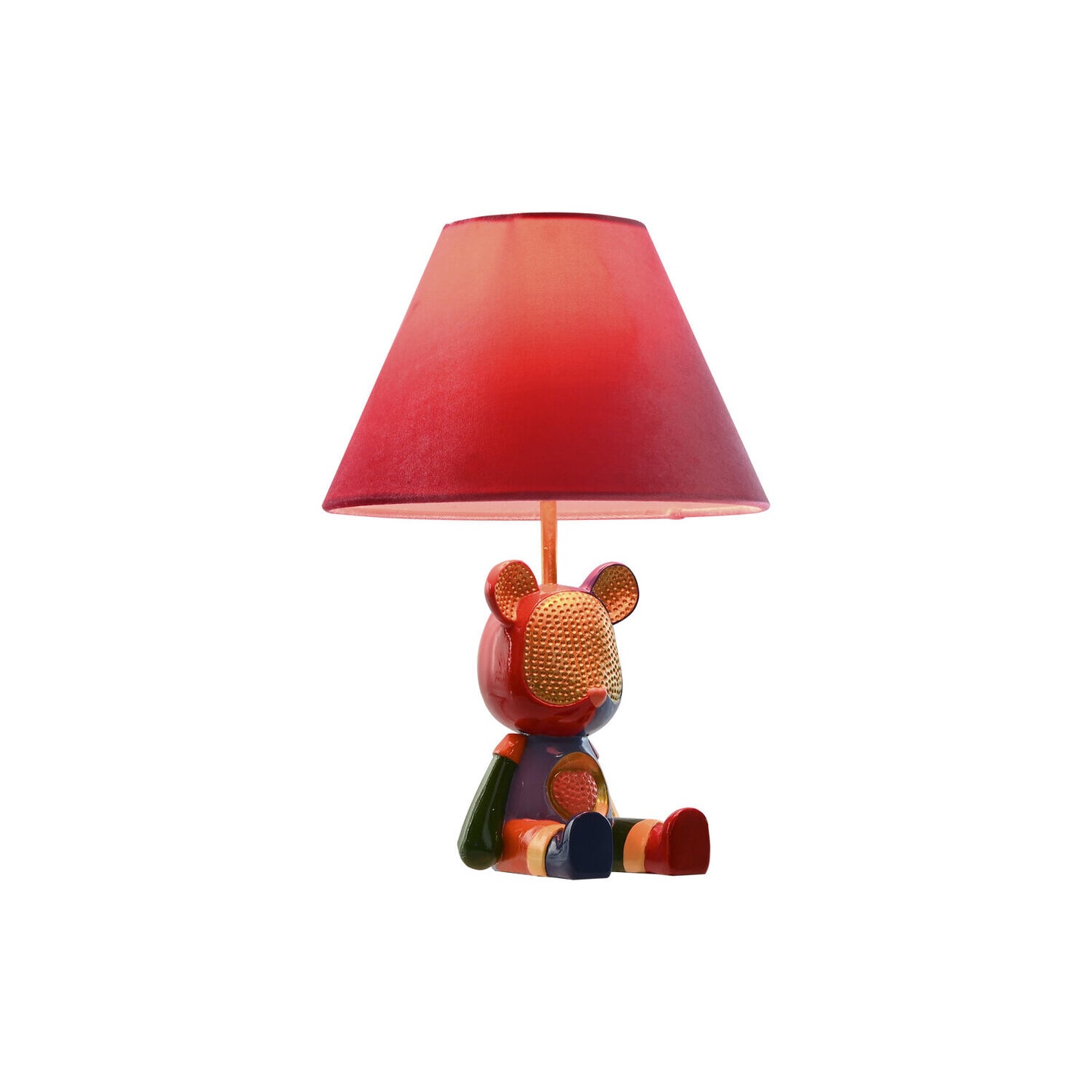 LAMPARA SOBREMESA RESINA 26X26X37 MULTICOLOR