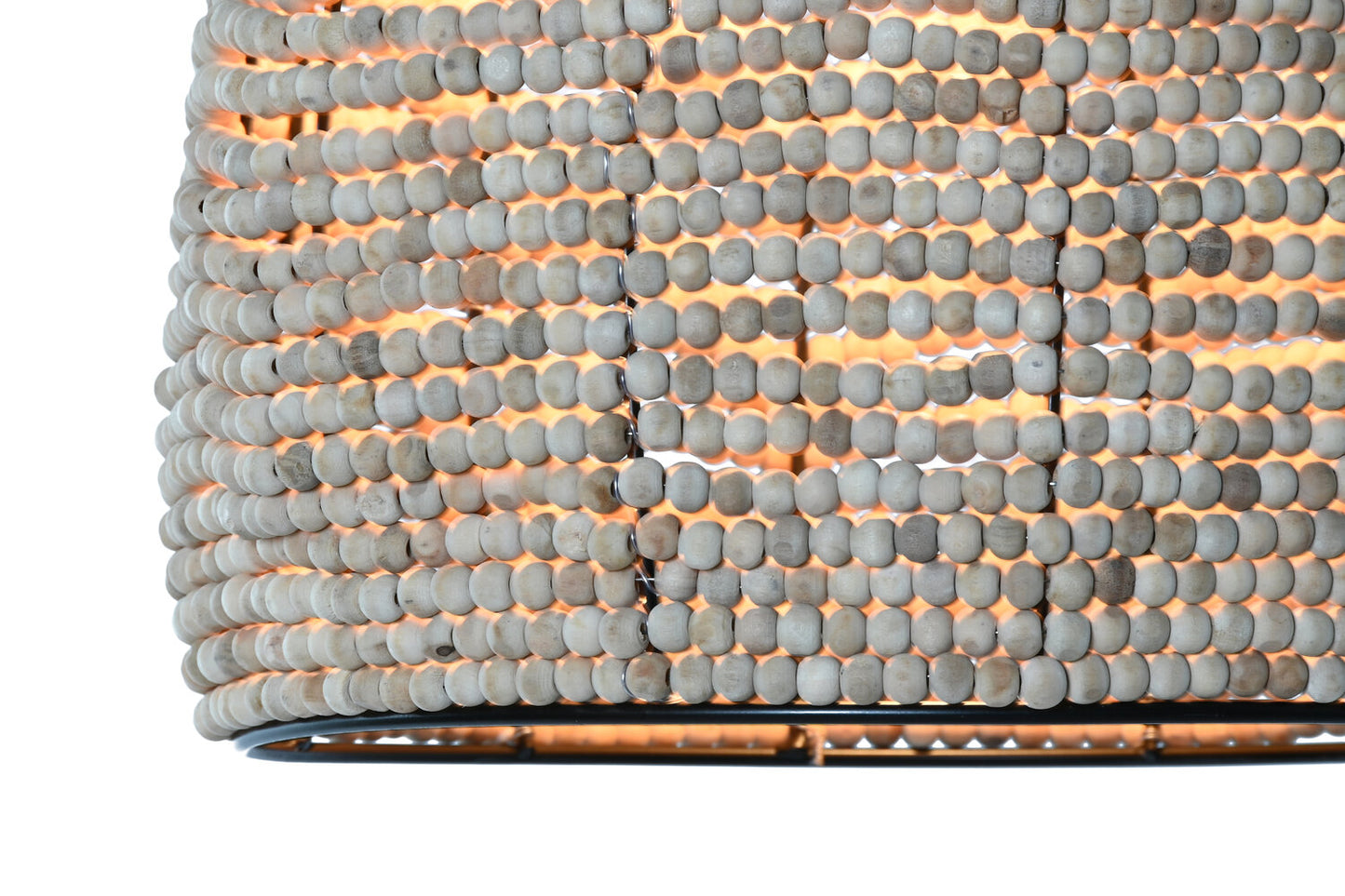 LAMPARA TECHO MADERA METAL 36:5X36:5X174:5 BOLAS