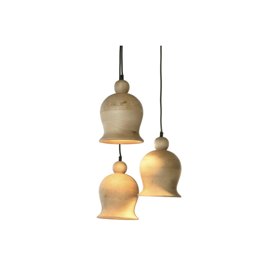 LAMPARA TECHO SET 3 MANGO 38X38X110 NEGRO