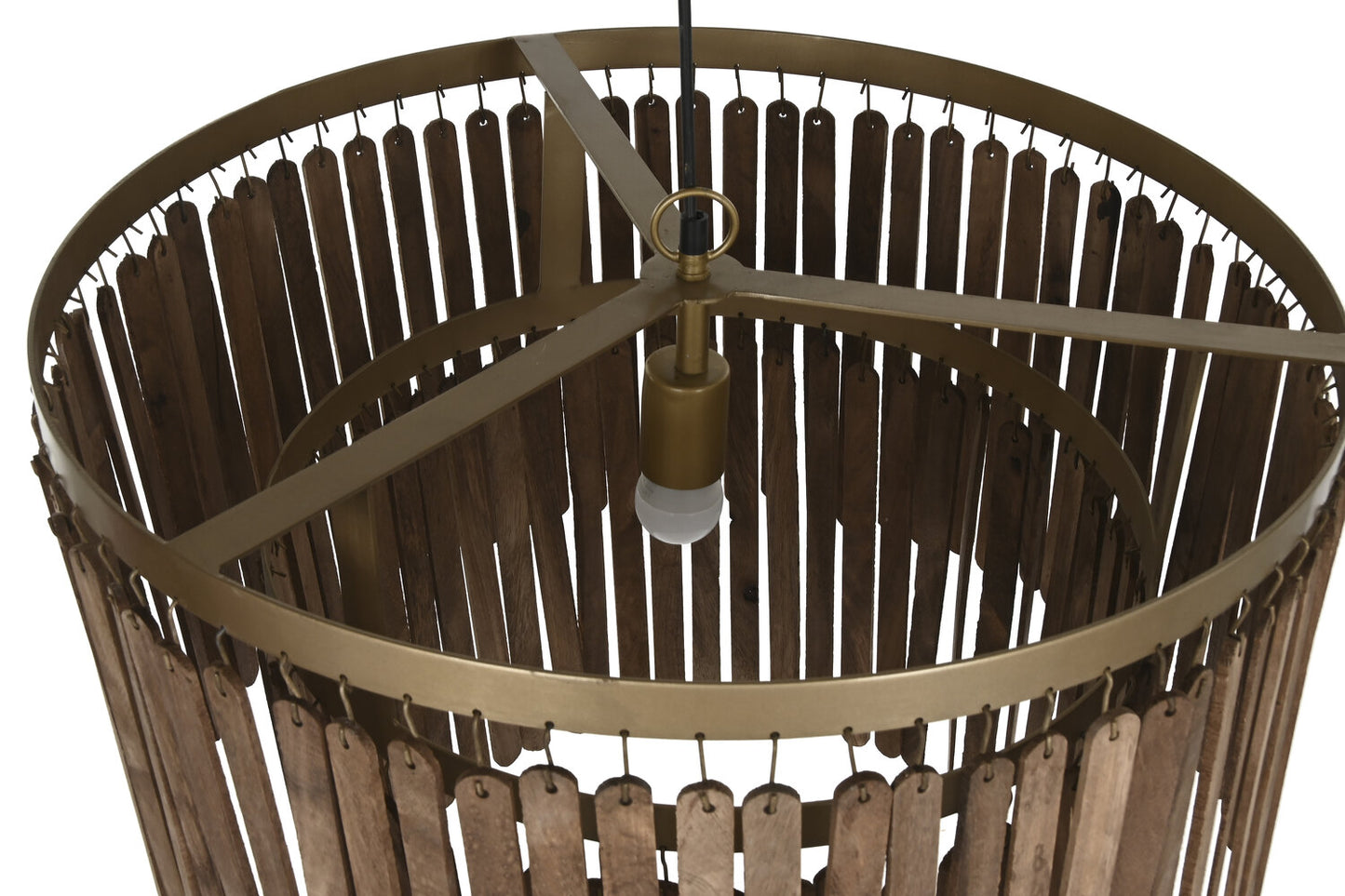 LAMPARA TECHO MANGO METAL 60X60X48 DORADO