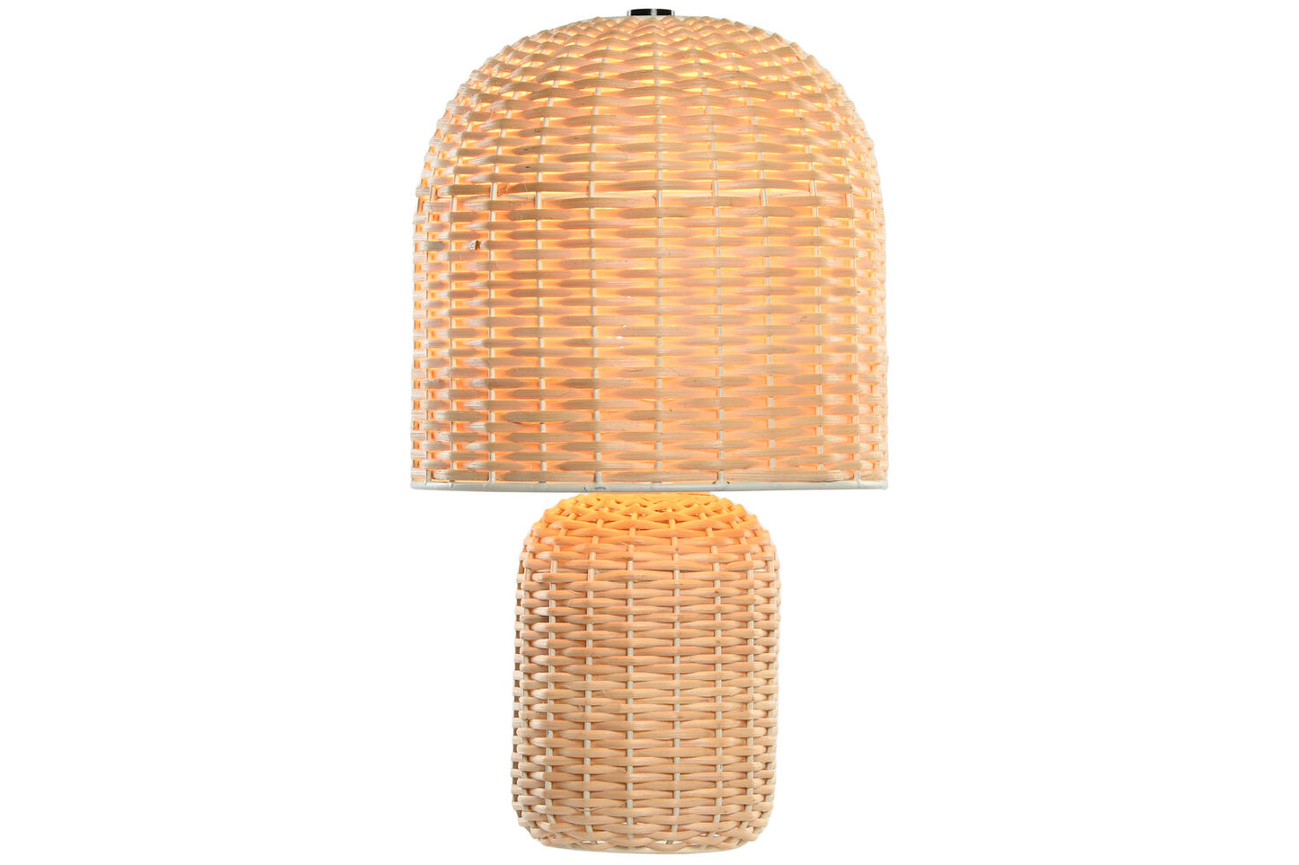 LAMPARA SOBREMESA RATAN 25X25X41 BEIGE