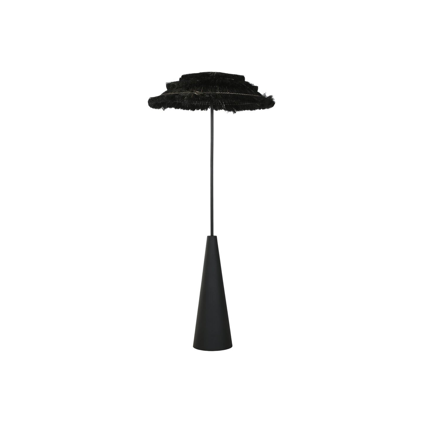 LAMPARA PIE METAL FIBRA 80X80X171 NEGRO