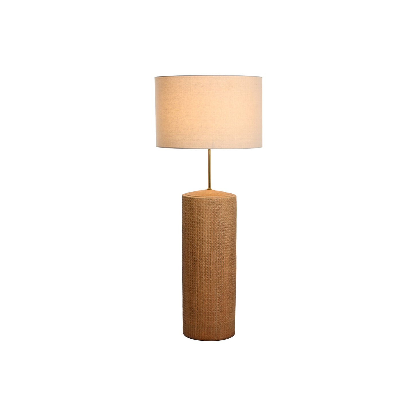 LAMPARA PIE CERAMICA LINO 50X50X124:5 BEIGE