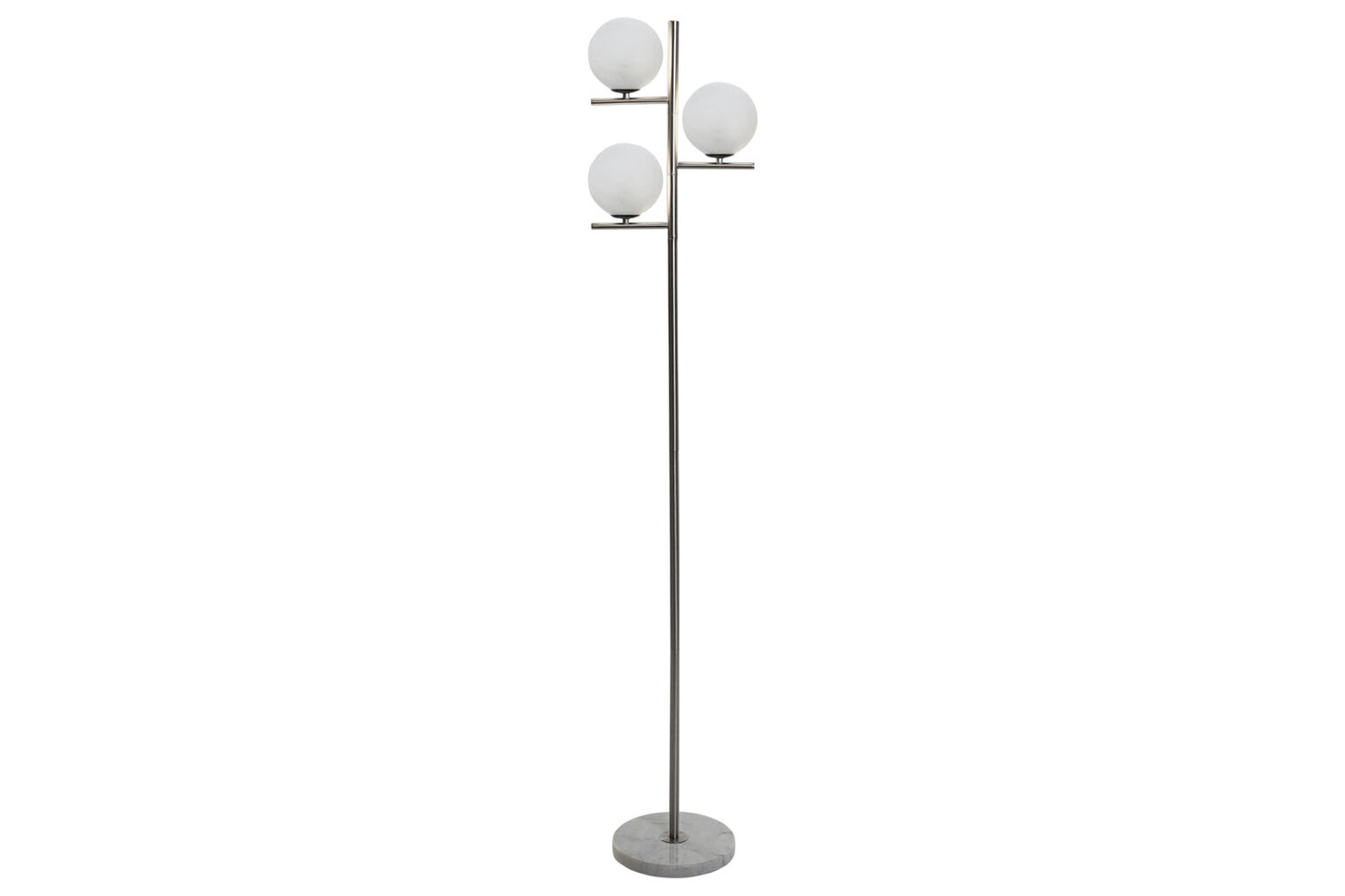 LAMPARA PIE MARMOL CRISTAL 27X23X143 BOLA