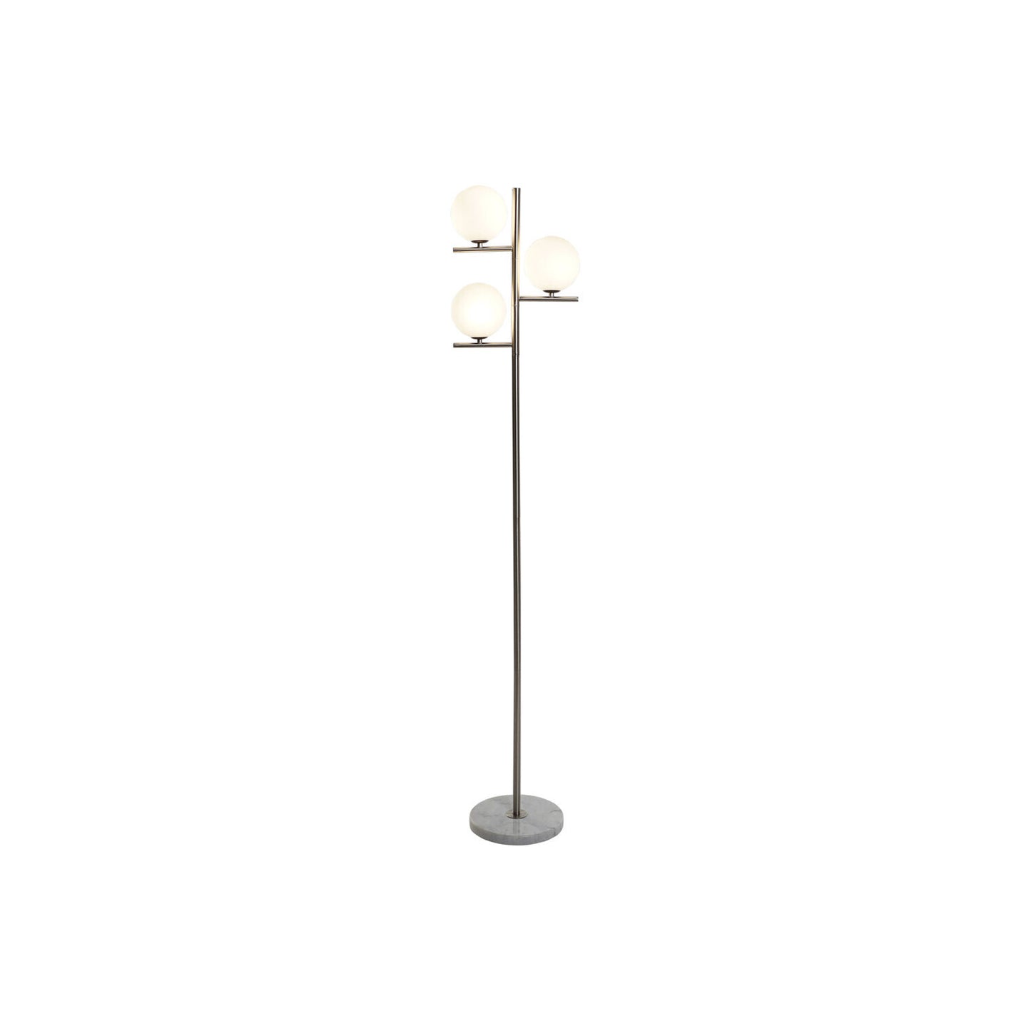 LAMPARA PIE MARMOL CRISTAL 27X23X143 BOLA