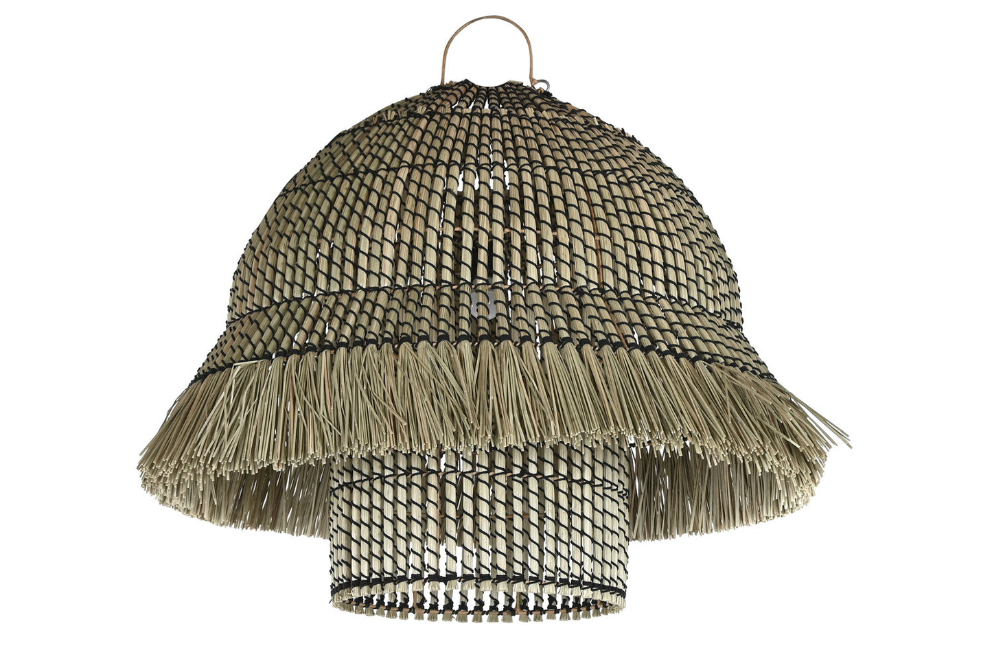 LAMPARA TECHO FIBRAS NATURALES 74X74X65