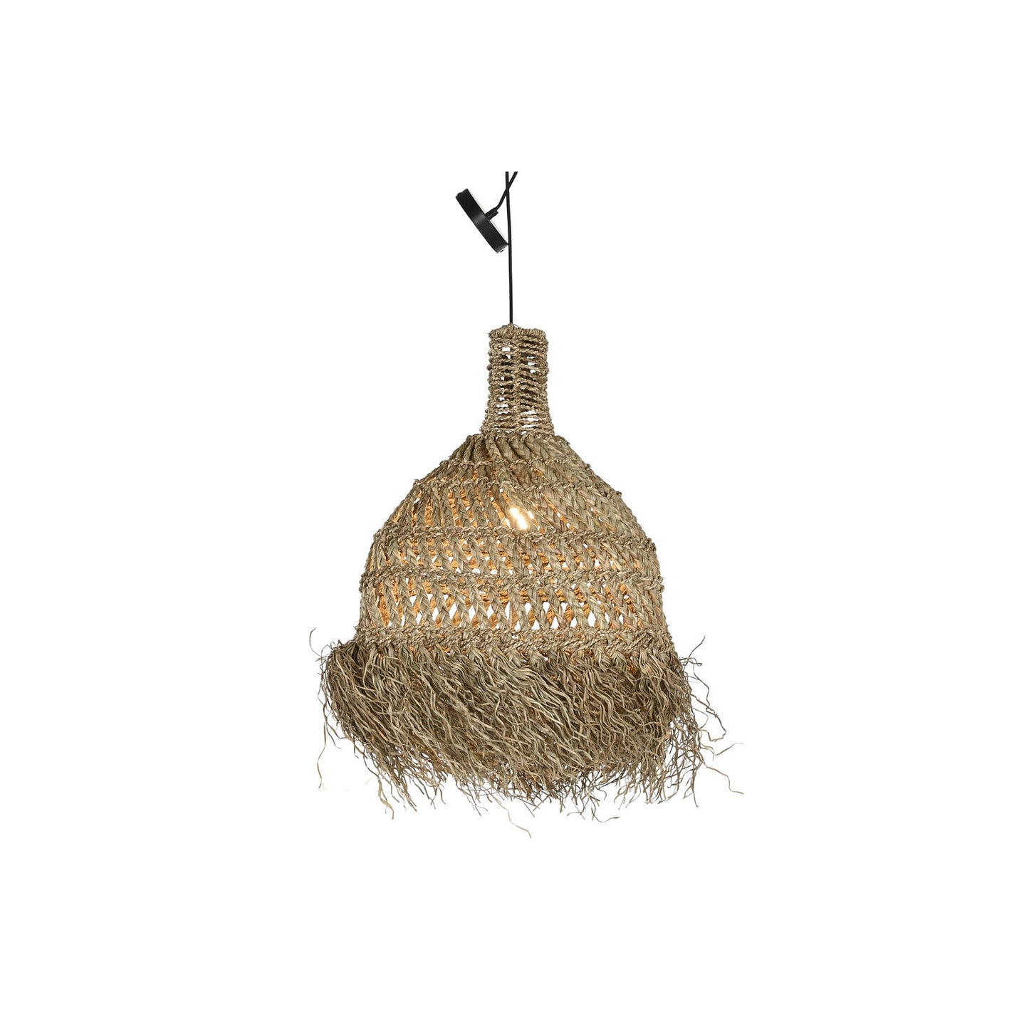LAMPARA TECHO FIBRAS NATURALES 55X55X77