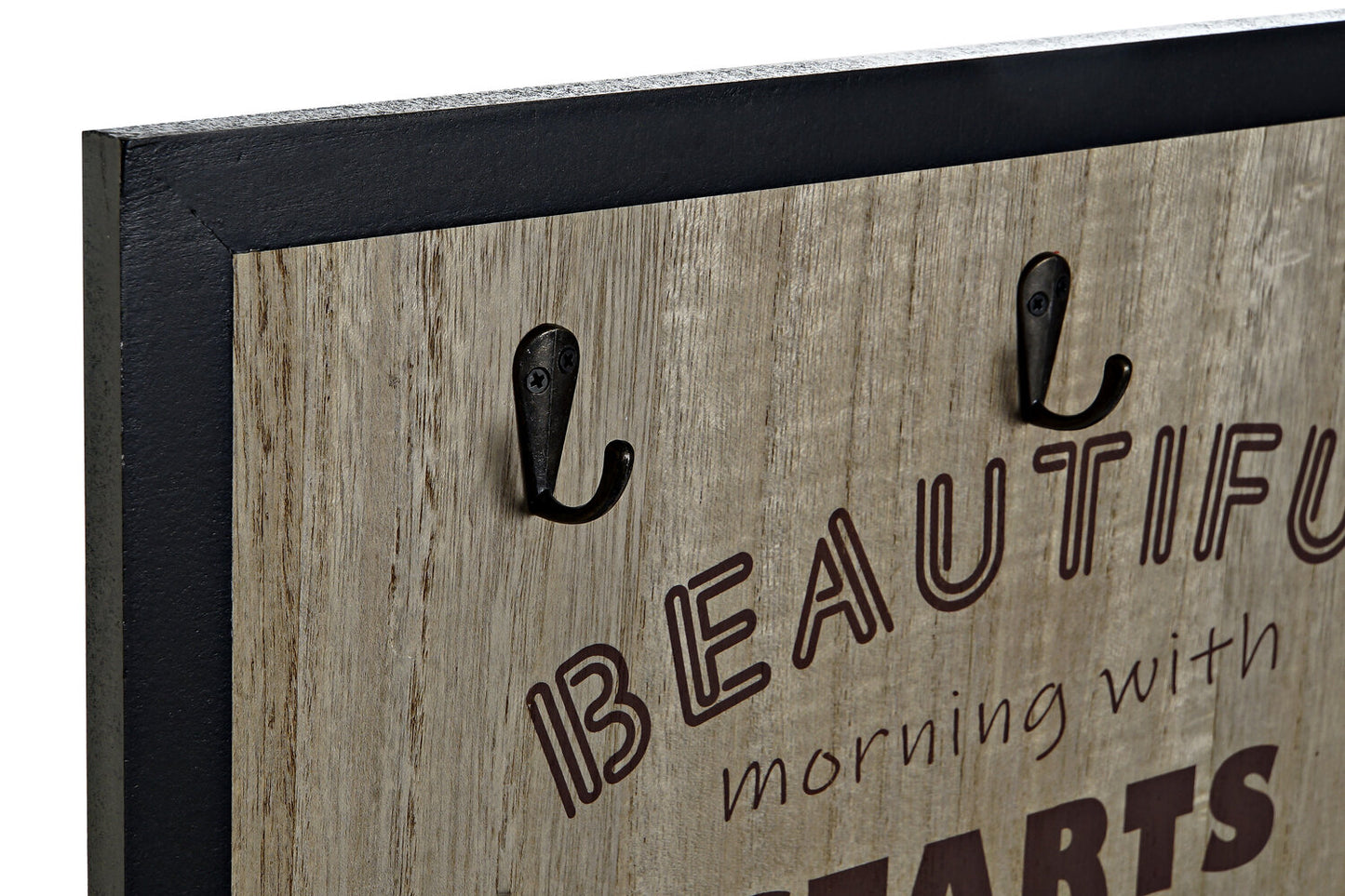 PERCHERO PARED MADERA RESINA 41X3X41 MARRON