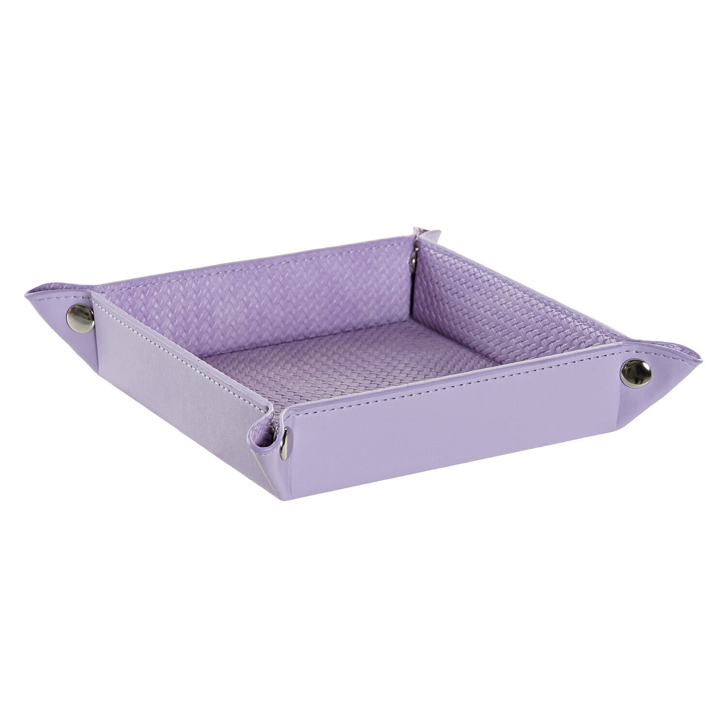 BANDEJA VACIABOLSILLOS PU 20X20X4 LILA