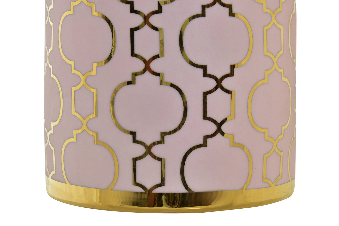 JARRON PORCELANA 14X14X32 CROMADO ROSA