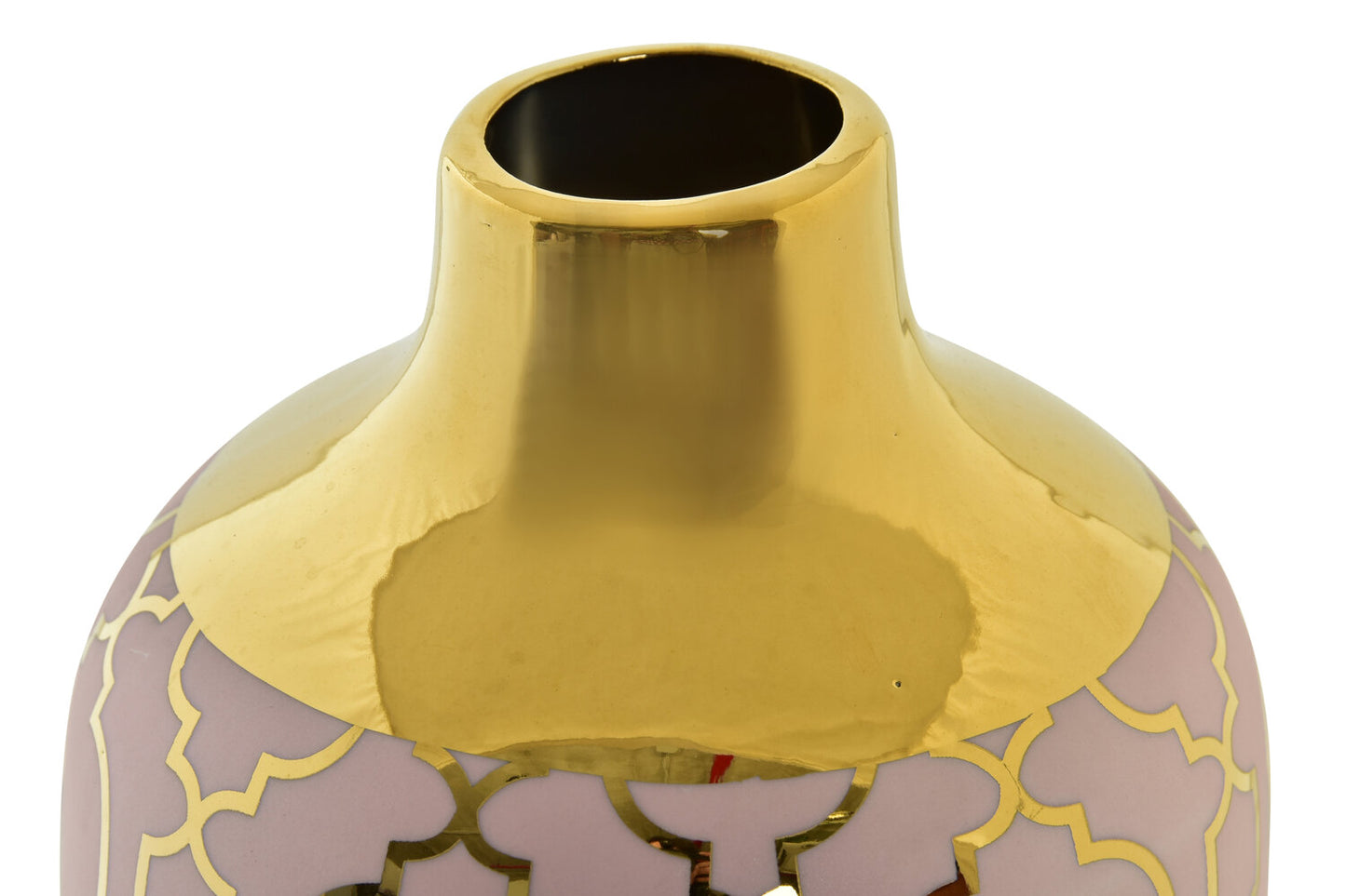 JARRON PORCELANA 13X13X26 CROMADO ROSA