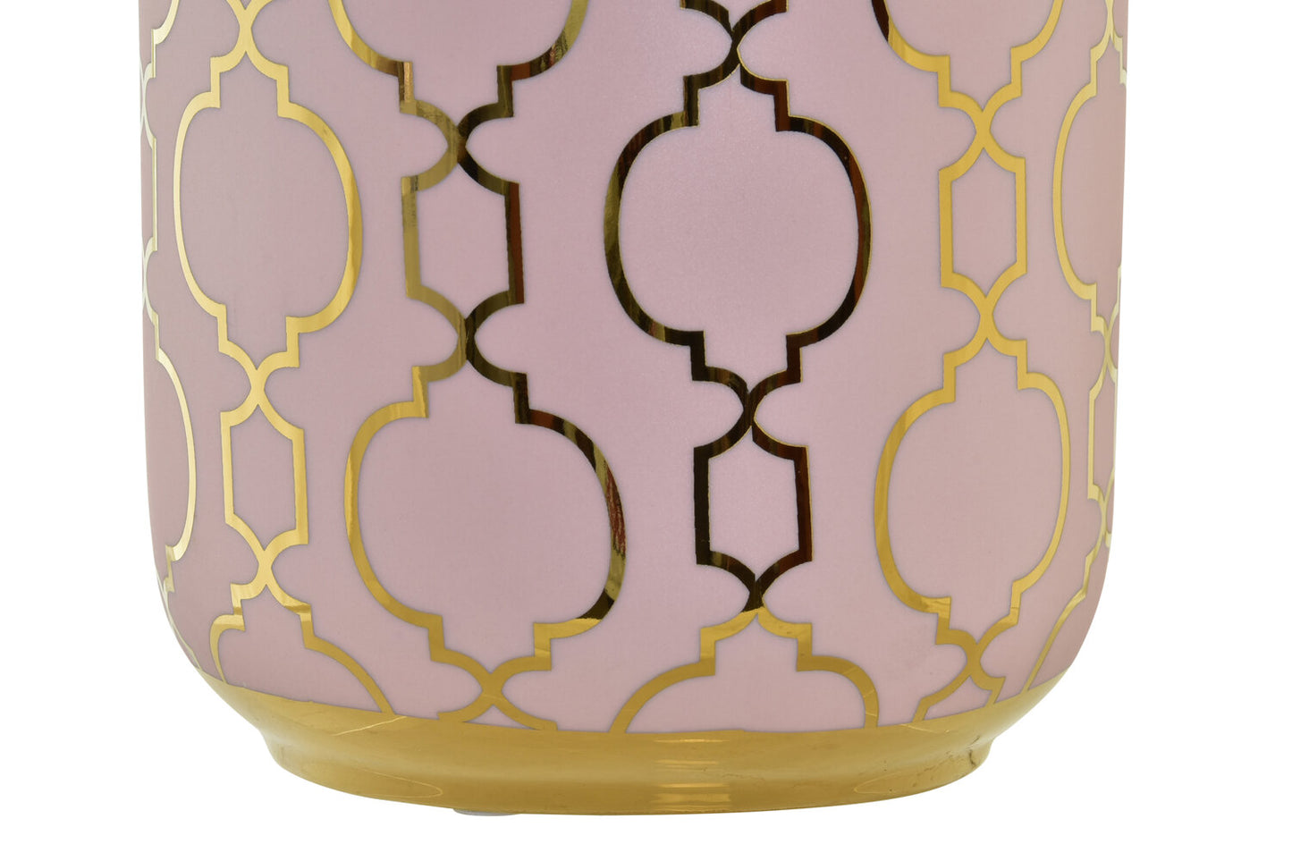 JARRON PORCELANA 13X13X26 CROMADO ROSA