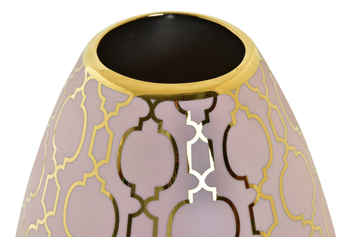 JARRON PORCELANA 18X18X24 CROMADO ROSA