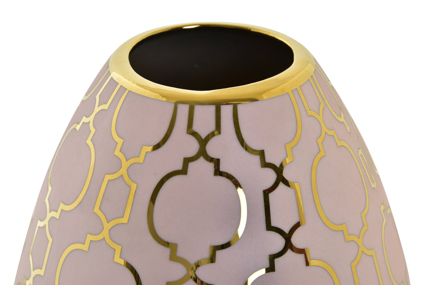 JARRON PORCELANA 16X16X18 CROMADO ROSA