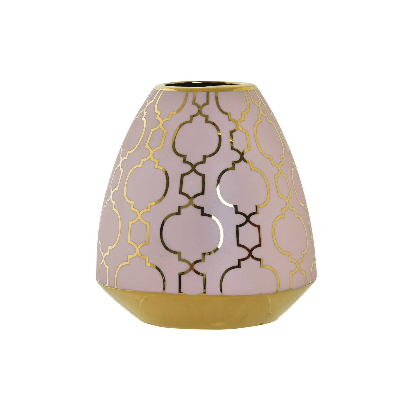 JARRON PORCELANA 16X16X18 CROMADO ROSA