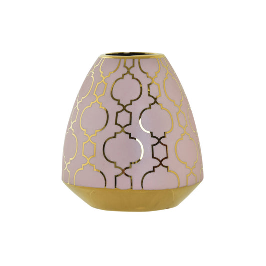 JARRON PORCELANA 16X16X18 CROMADO ROSA