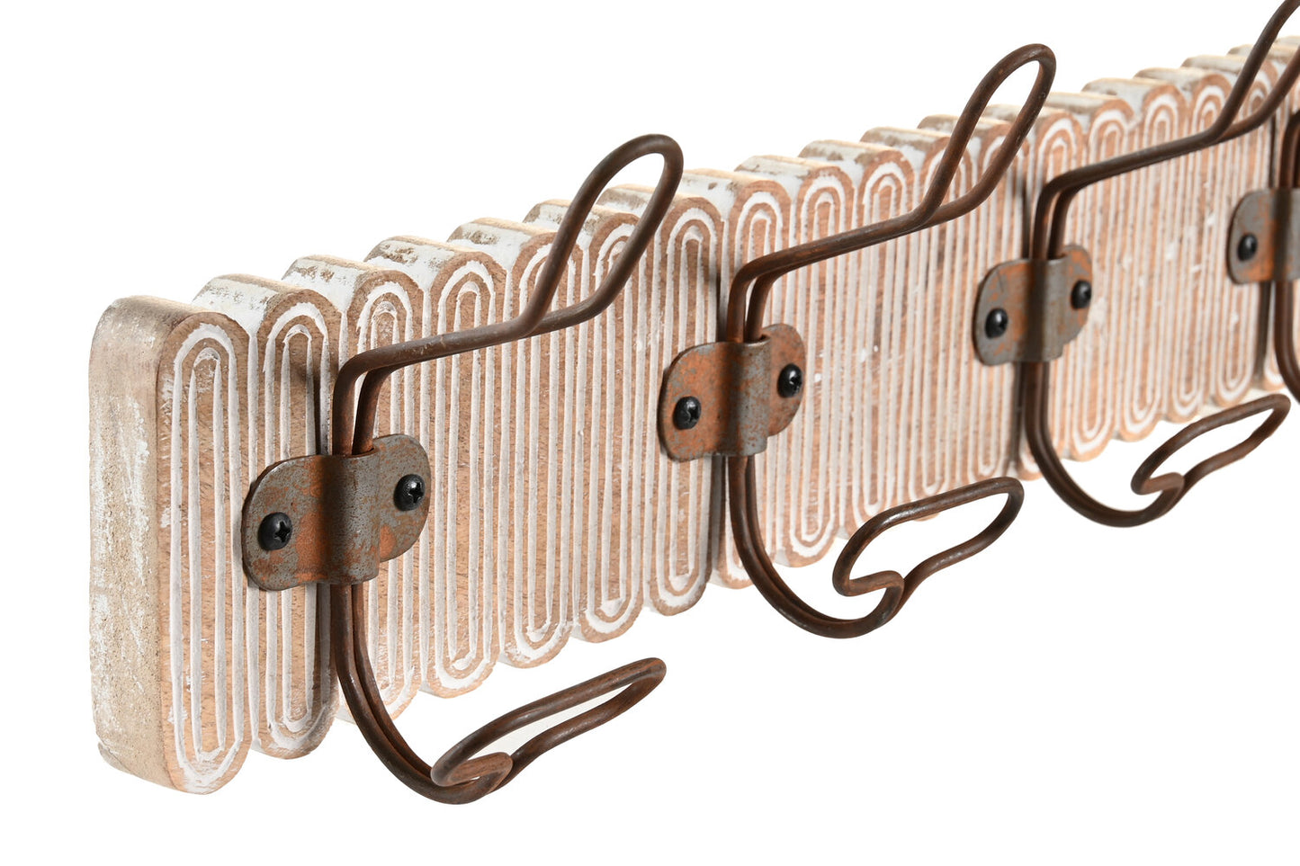 PERCHERO PARED MANGO HIERRO 61X10X21 5COLG: DECAPE