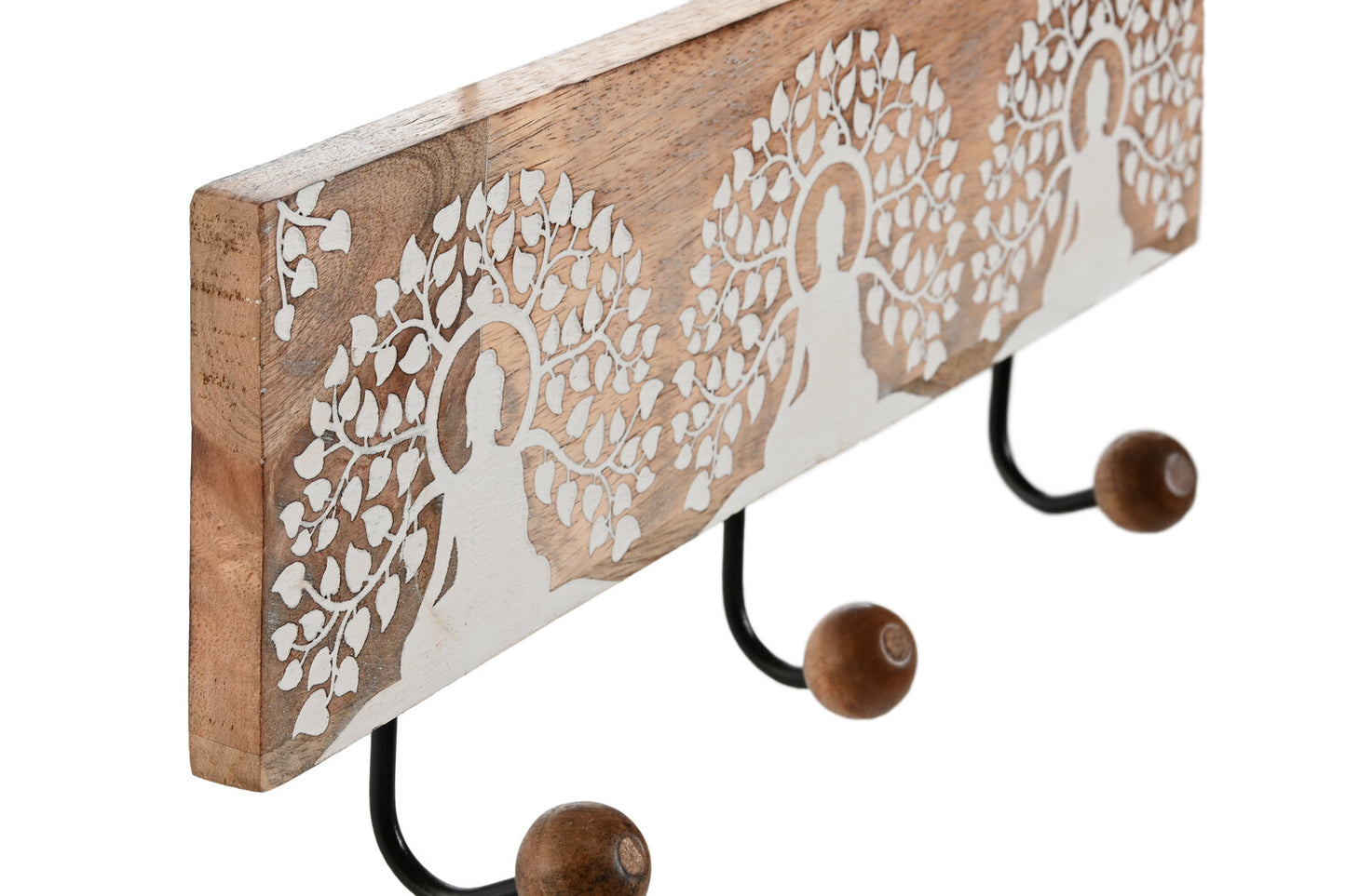 PERCHERO PARED MANGO METAL 38X5X16 BUDA BLANCO