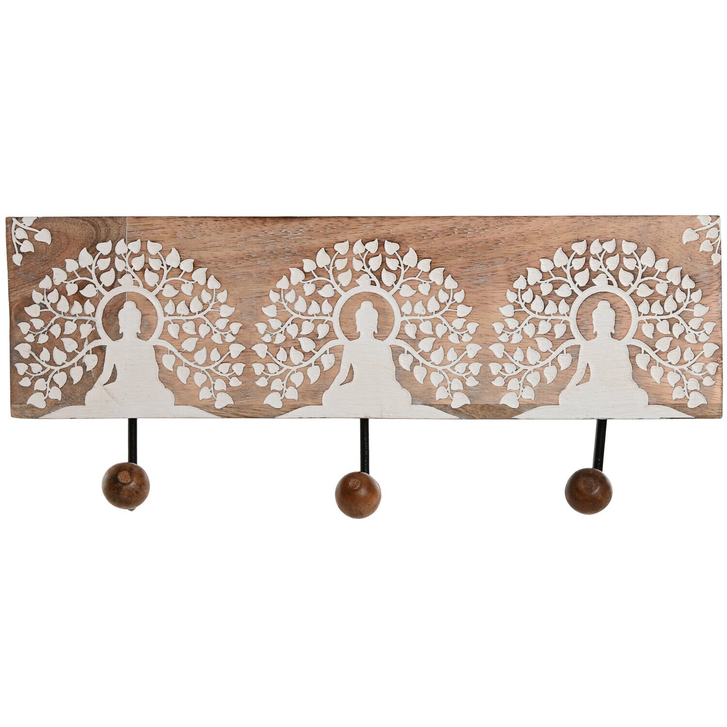 PERCHERO PARED MANGO METAL 38X5X16 BUDA BLANCO