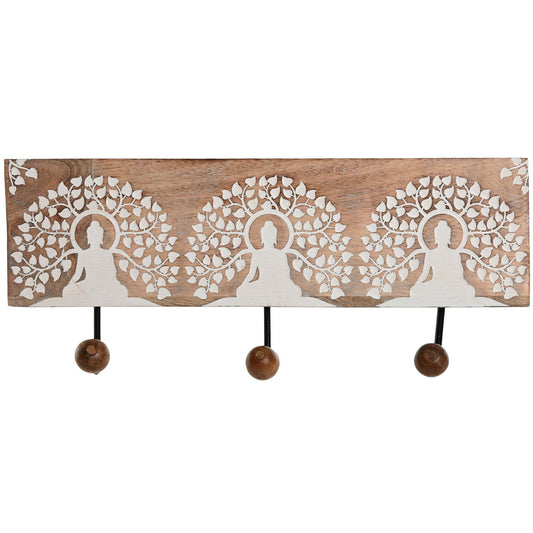 PERCHERO PARED MANGO METAL 38X5X16 BUDA BLANCO