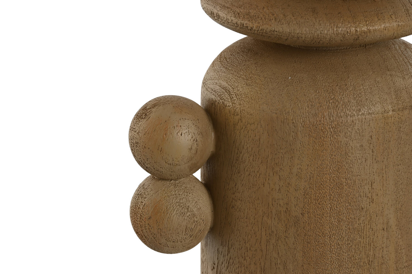 CANDELABRO RESINA 13X9X34 SIMIL MADERA MARRON