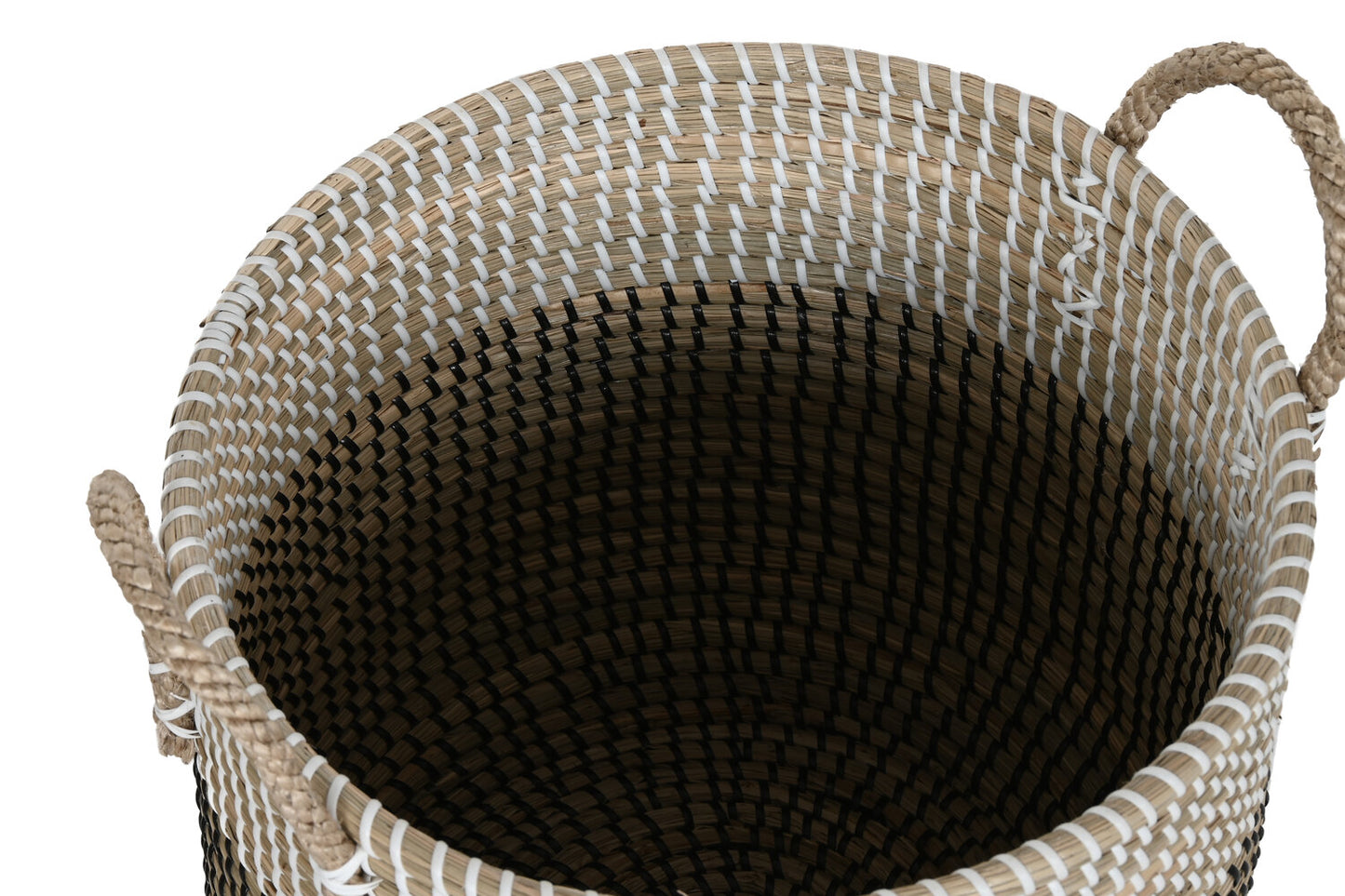 CESTA SET 2 SEAGRASS 44X44X49 BLANCO