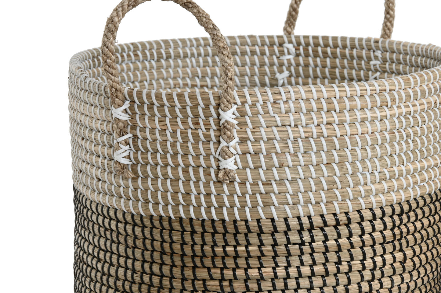 CESTA SET 2 SEAGRASS 44X44X49 BLANCO