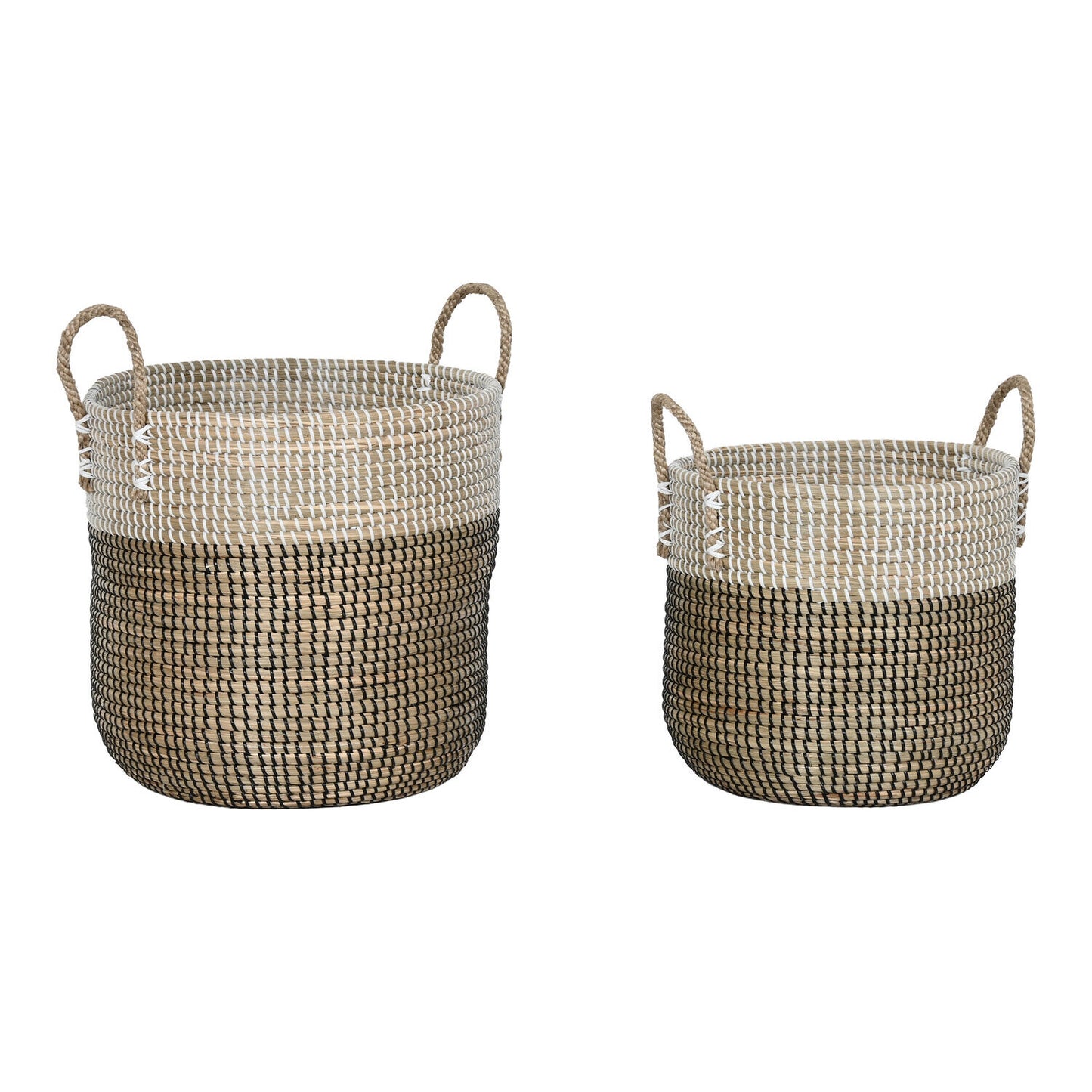 CESTA SET 2 SEAGRASS 44X44X49 BLANCO