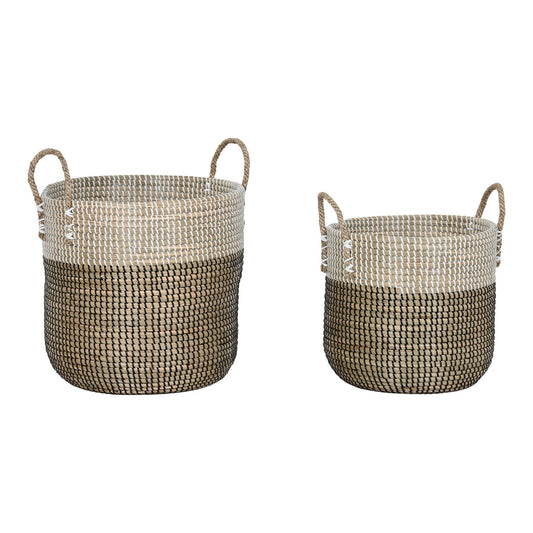 CESTA SET 2 SEAGRASS 44X44X49 BLANCO