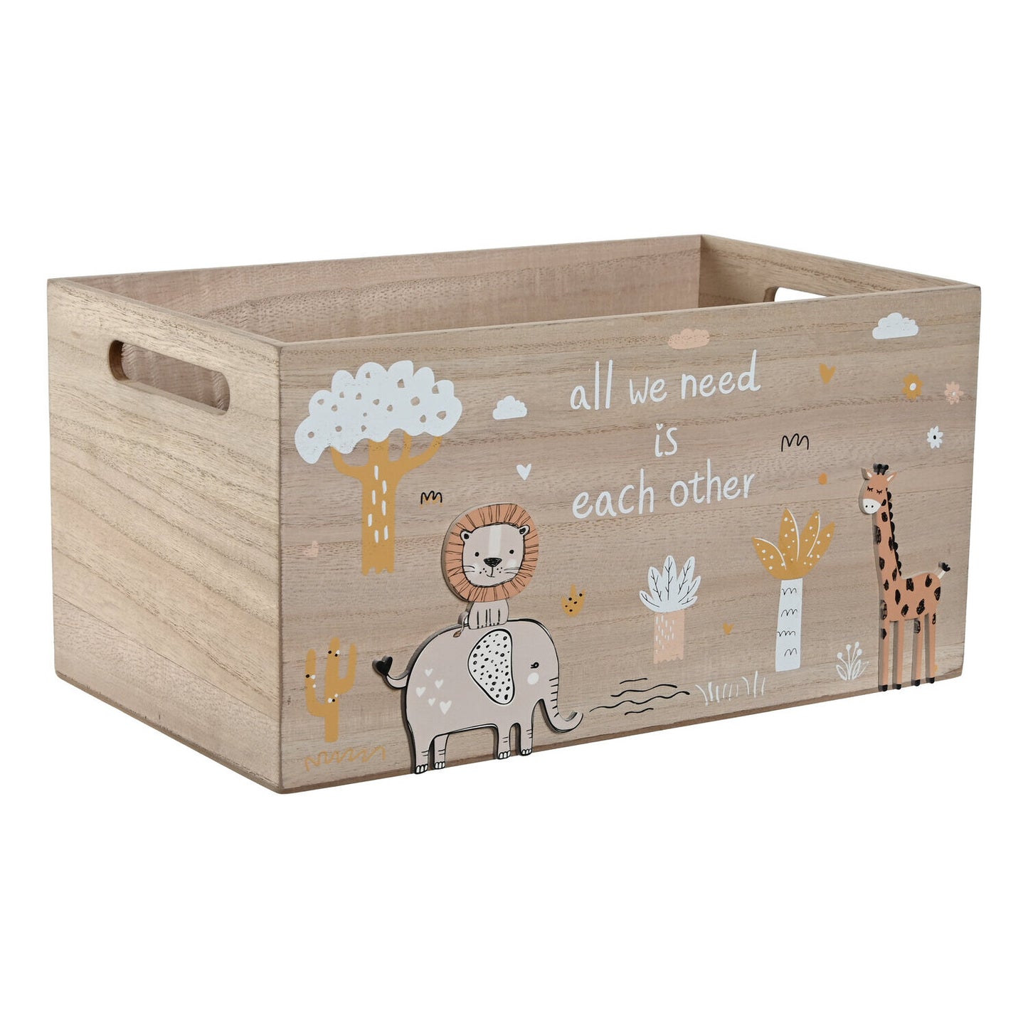 CAJA MDF 36X21X18 ANIMALES NATURAL