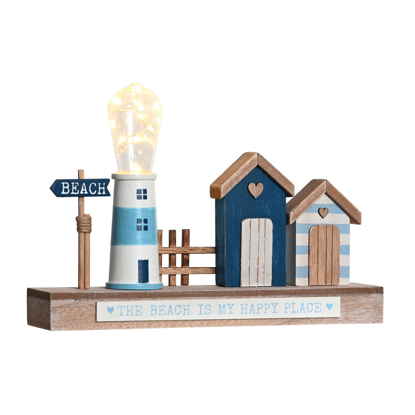 DECORACION LUMINOSA LED MDF 32X6:8X23 FARO AZUL