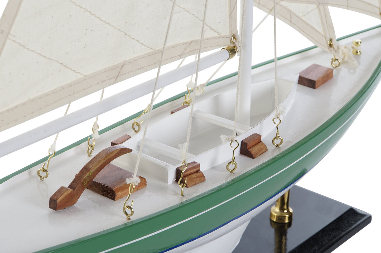 BARCO MADERA MACIZA 42X9X62 VERDE MENTA