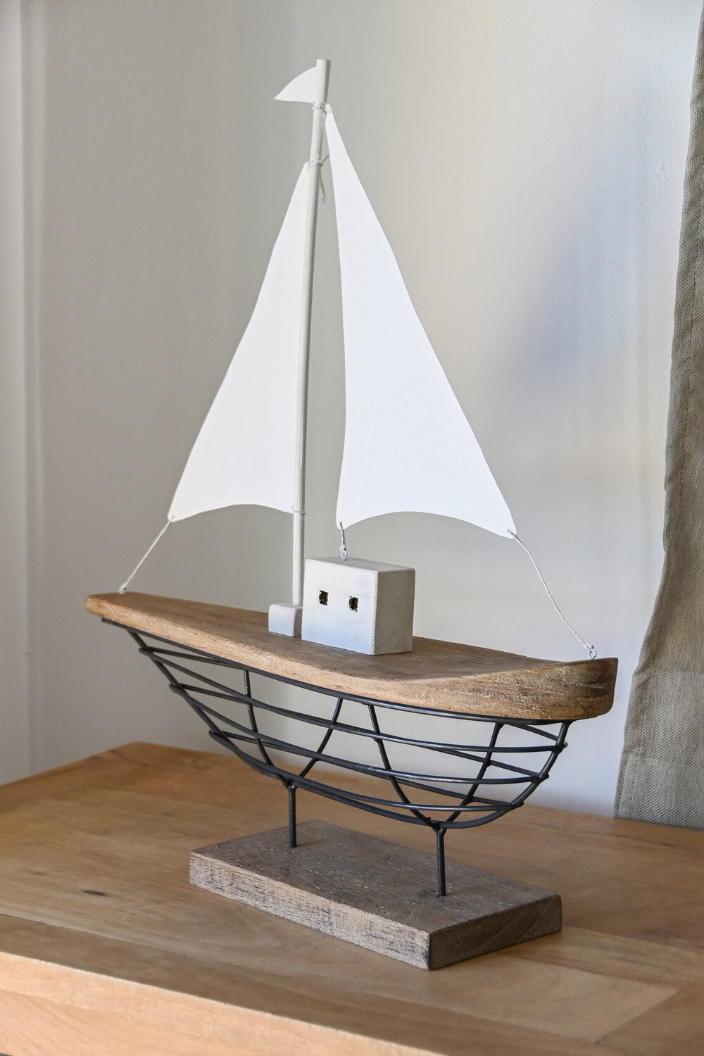 DECORACION PAULOWNIA METAL 54X15X61:5 VELERO