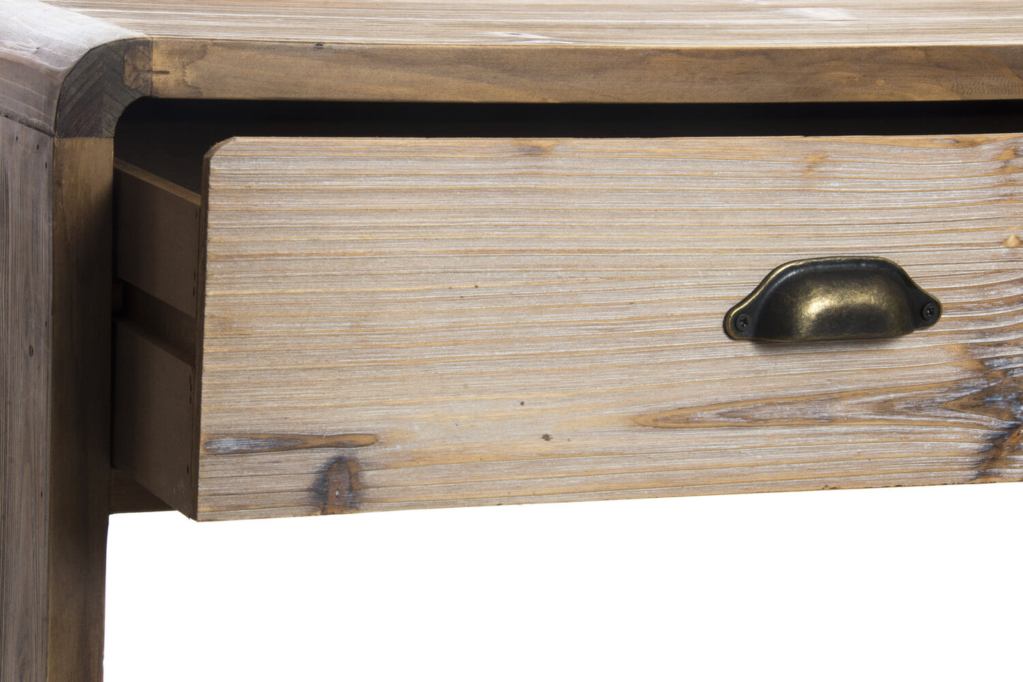 CONSOLA MADERA METAL 115X30X96 NATURAL