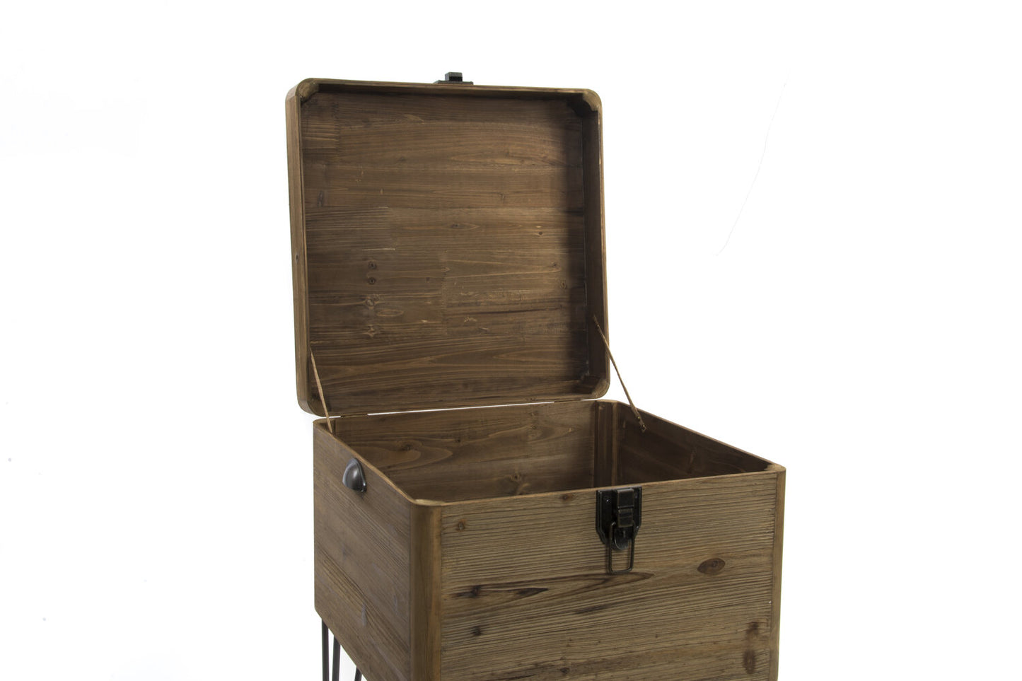 MESITA AUXILIAR MADERA METAL 49X51X74 BAUL NATURAL