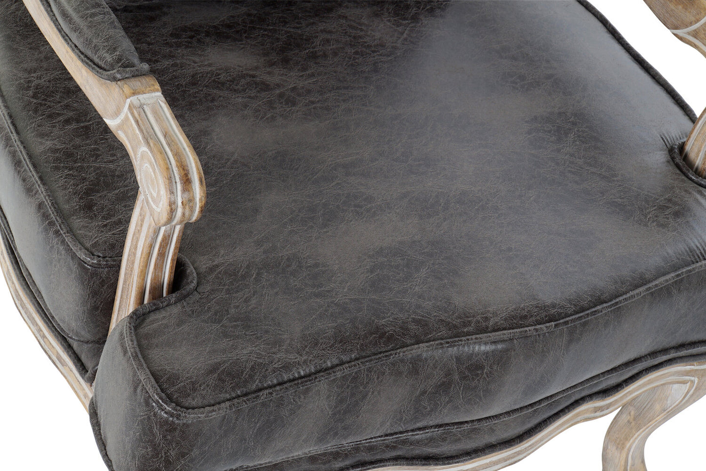 SILLON PU RUBBERWOOD 70X66X94 DESGASTADO MARRON